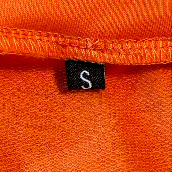 Women’s Orange Leopard Pumpkin Sweatshirt Fall Halloween Sz S - Picture 5 of 7